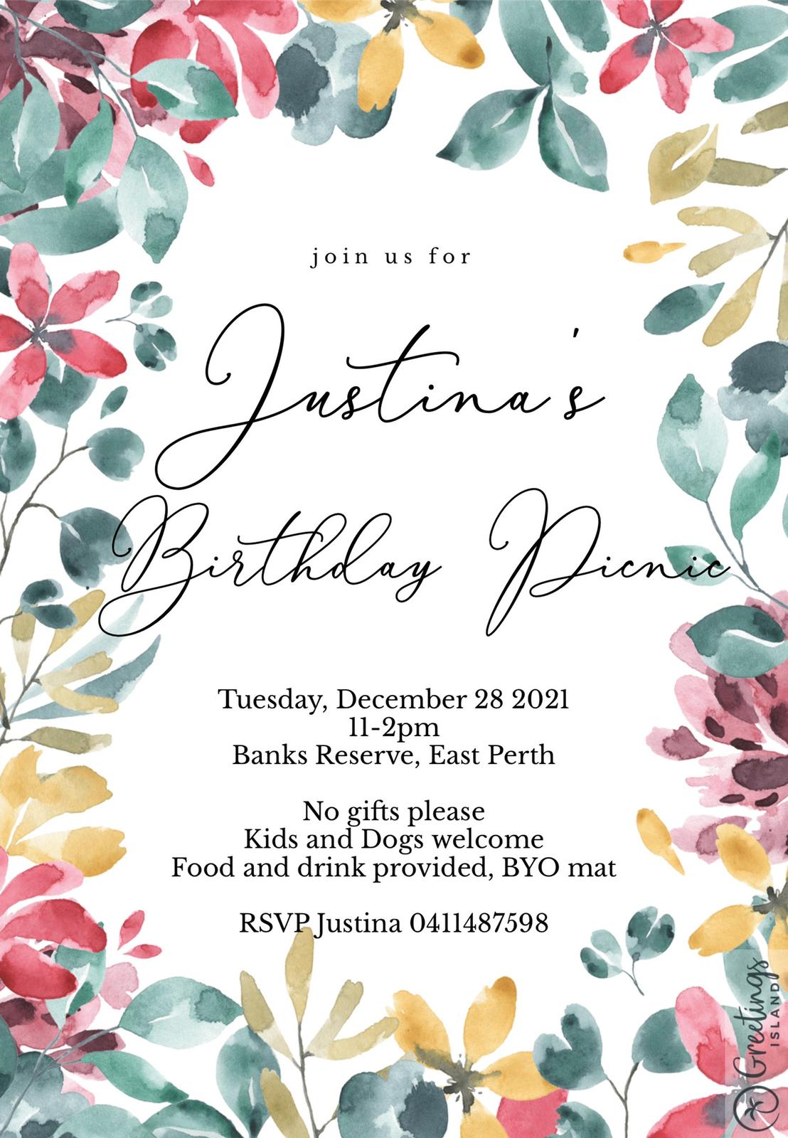 Justina’s Birthday Picnic